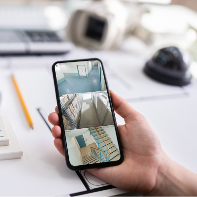 Newburgh security camera feed on cell phone